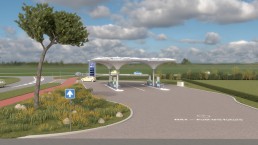 Impressie van NXT tankstation te Dronten