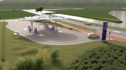 Impressie van NXT tankstation te Dronten