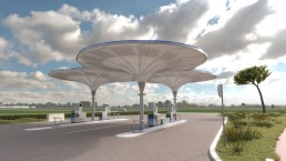 Impressie van NXT tankstation te Dronten